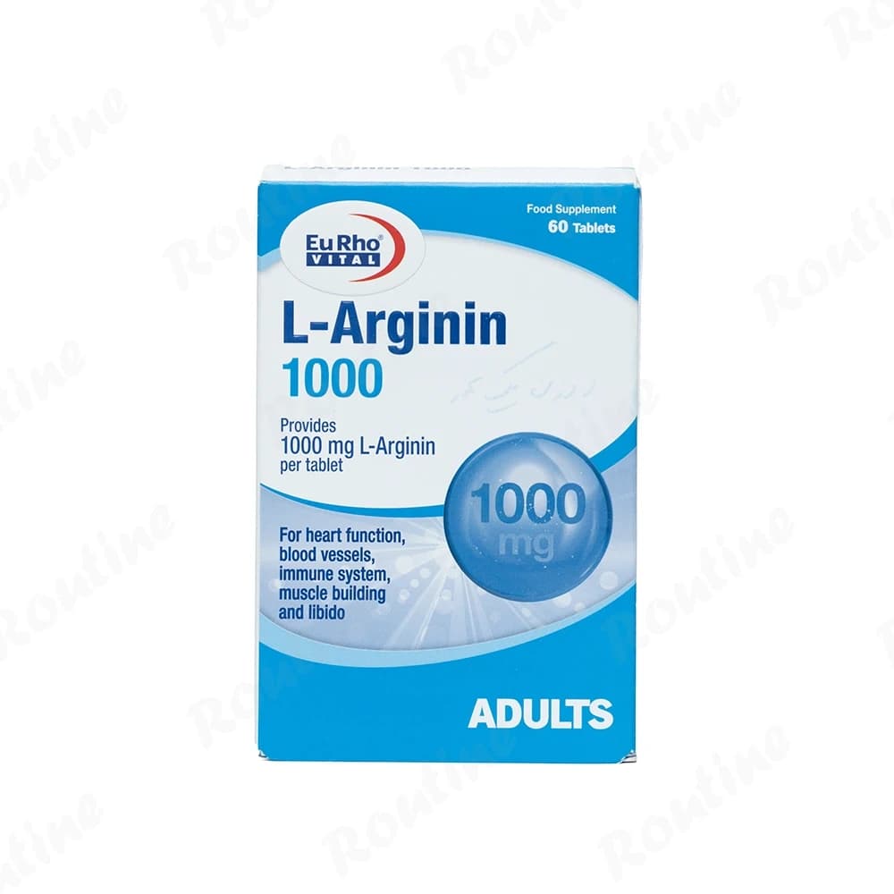قرص ال-آرژینین یوروویتال 1000 میلی‌گرم 60 عدد