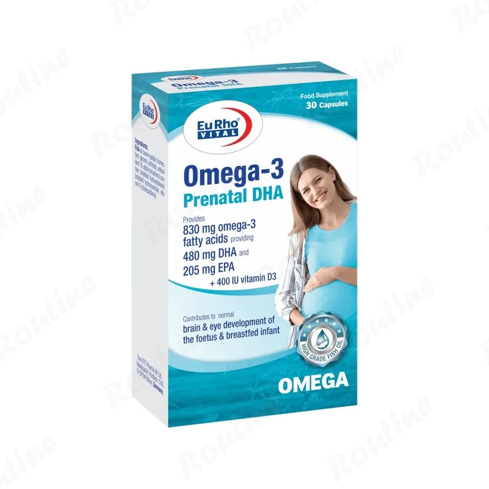 کپسول نرم امگا 3 پریناتال DHA یوروویتال 30 عدد