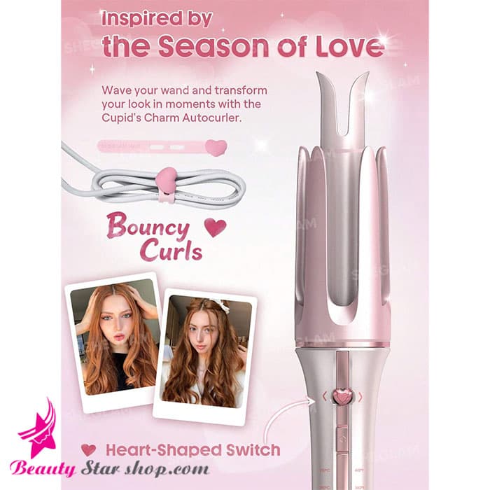 فر کننده مو صورتی شیگلم مدل Cupids Charm One-Touch سایز 25 میلی متر — تصویر ۷
