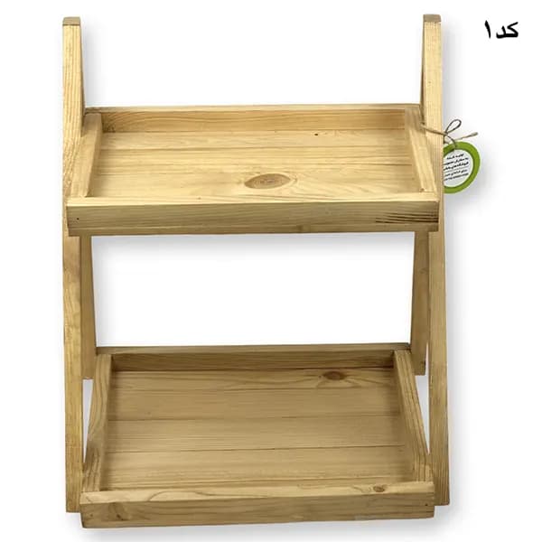 استند دو طبقه مثلثی چوبی — تصویر ۲