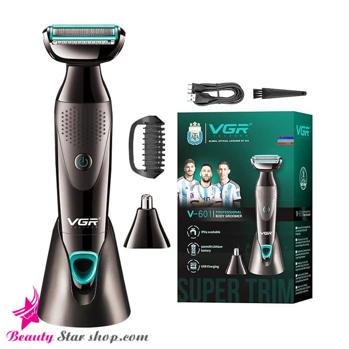ماشین اصلاح صورت و بدن (بادی گروم) 2 کاره وی جی آر مدل V-601 — تصویر ۲