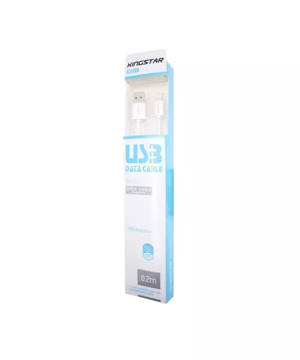 کابل شارژ پاوربانک لایتنینگ کینگ استار مدل K01i به طول 2۰ سانتی متر — تصویر ۲