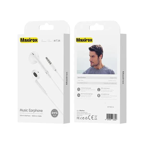 هندزفری مکسیروکس مدل MT34 کد 9722 — تصویر ۲