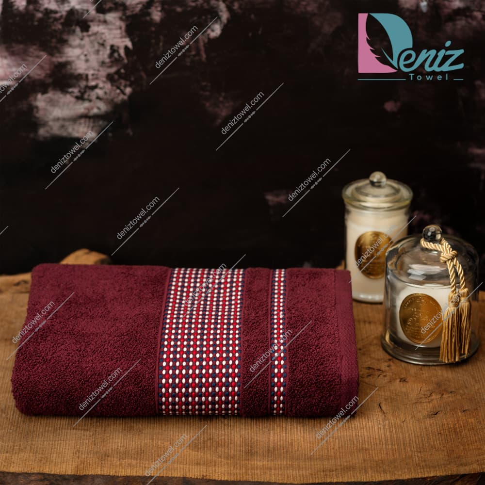 حوله استخری طرح حاشیه ژاکارد عنابی