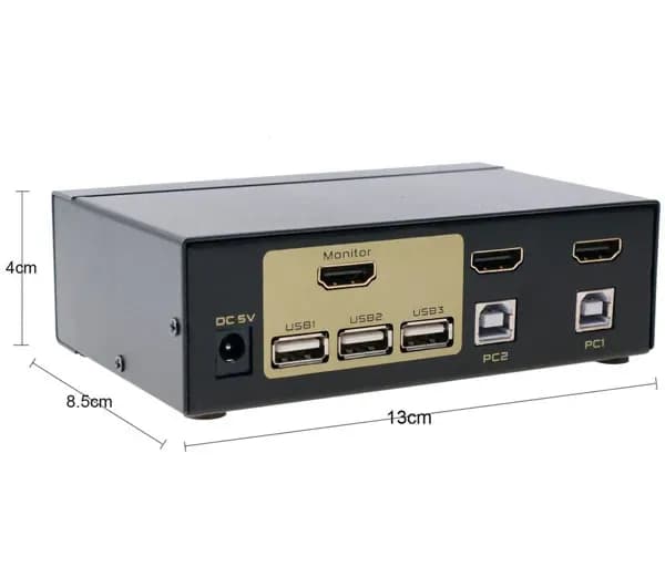 کی وی ام سوییچ اتوماتیک 4 پورت HDMI پی نت گلد مدل fj-401huk کد 0809 — تصویر ۳