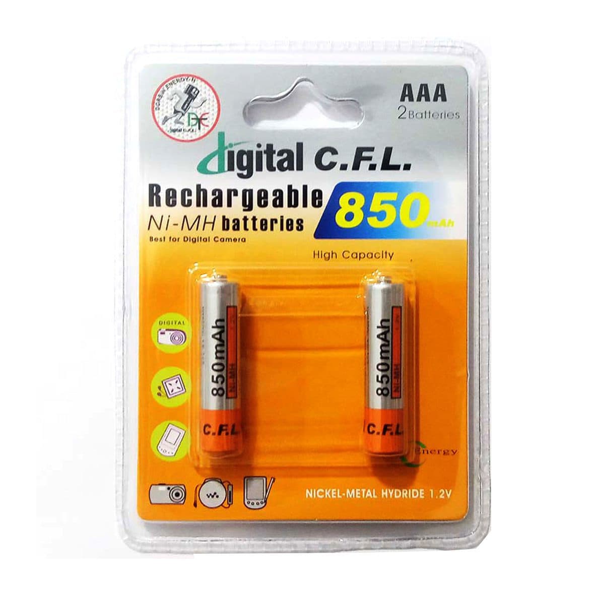 باطری نیم قلمی قابل شارژ CFL مدل 850 ا CFL 850 Digital Battery کد 2330