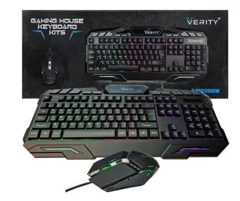 کیبورد و ماوس گیمینگ وریتی مدل KB6121GCW ا VERITY KB6121GCW Keyboard کد 5637