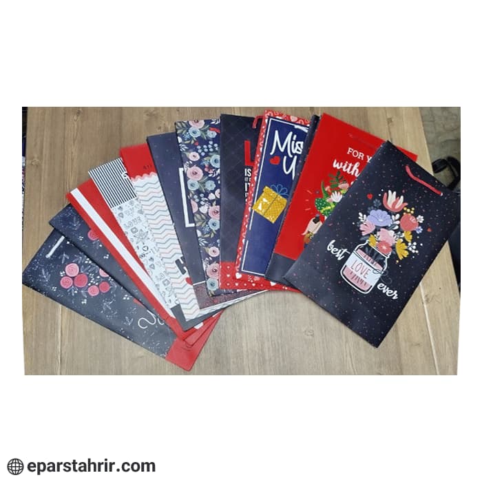 پاکت کادویی آذین متوسط سایز 4 (20*32)(بسته 12 عددی) — تصویر ۲