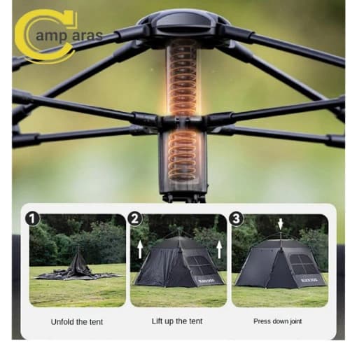 چادر اتوماتیک 4 نفره بلک داگ کد CBD2550WS019 سایبان دار — تصویر ۷