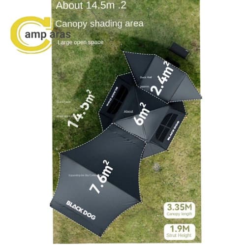 چادر اتوماتیک 4 نفره بلک داگ کد CBD2550WS019 سایبان دار — تصویر ۸