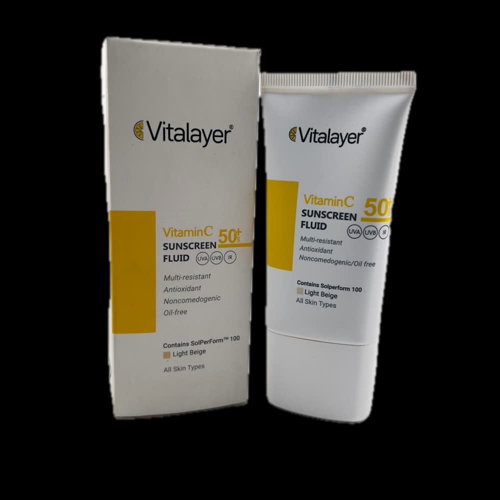 فلوئید ضد آفتاب ویتامین سی بژ روشن ویتالایر VITALAYER