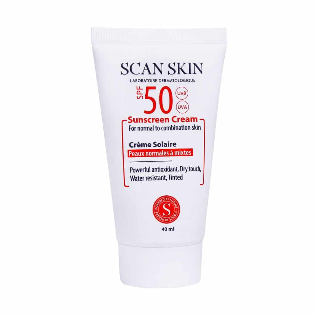 کرم ضد آفتاب SPF50 رنگی پوست نرمال تا مختلط اسکن اسکین 40 میلی لیتر — تصویر ۲