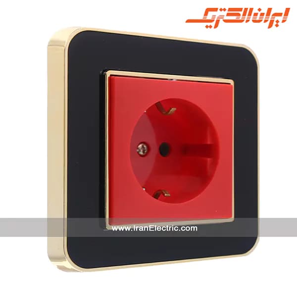 پریز برق UPS ارس متال طلایی مشکی میان بژ