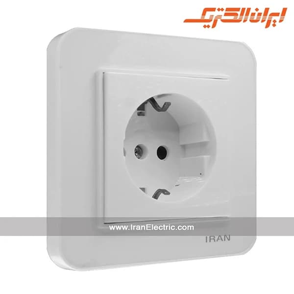 پریز برق ارت سرامیک ارس سفید