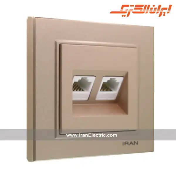 پریز شبکه برلیان بژ