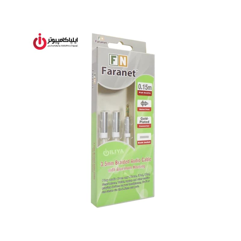 تبدیل 2 به 1 صدا فیش 3.5 میلیمتری فرانت مدل FN-A2F2W — تصویر ۲