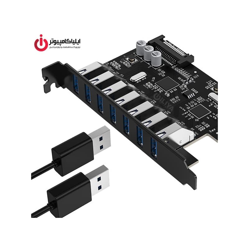 هاب USB3.0 هفت پورت PCI برند اوریکو مدل PVU3-7U-V1 — تصویر ۲