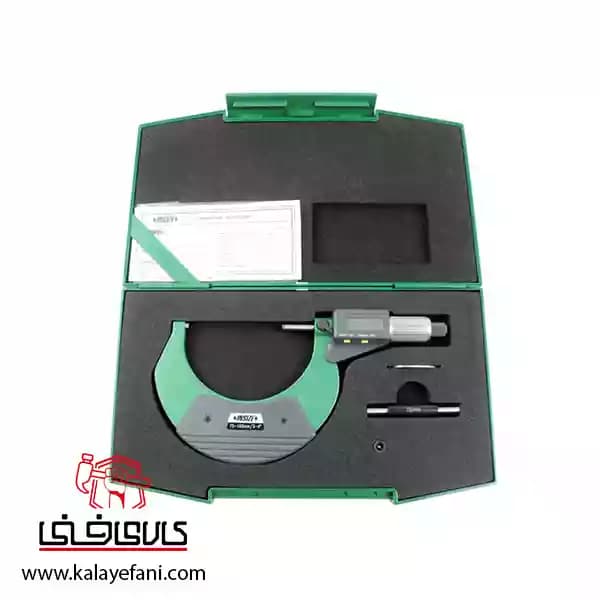 میکرومتر خارج سنج اینسایز دیجیتال 100-75 میلی متر (با گارانتی شرکتی) مدل 100-3109 — تصویر ۳