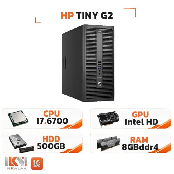 مینی کیس استوک HP مدل EliteDesk 800 G2 پردازنده Intel Core i7-6700 حافظه DDR4 8GB هارد 500GB — تصویر ۴