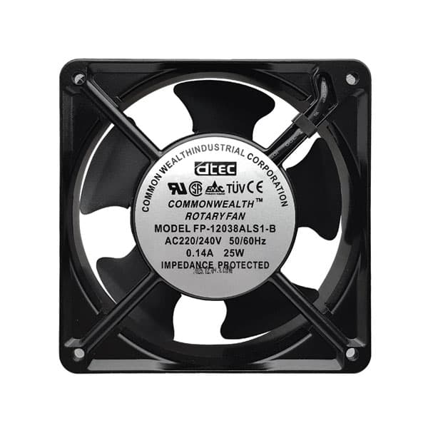 فن بلبرینگی 220 ولت سایز 12x12x3.8 سانتی متر