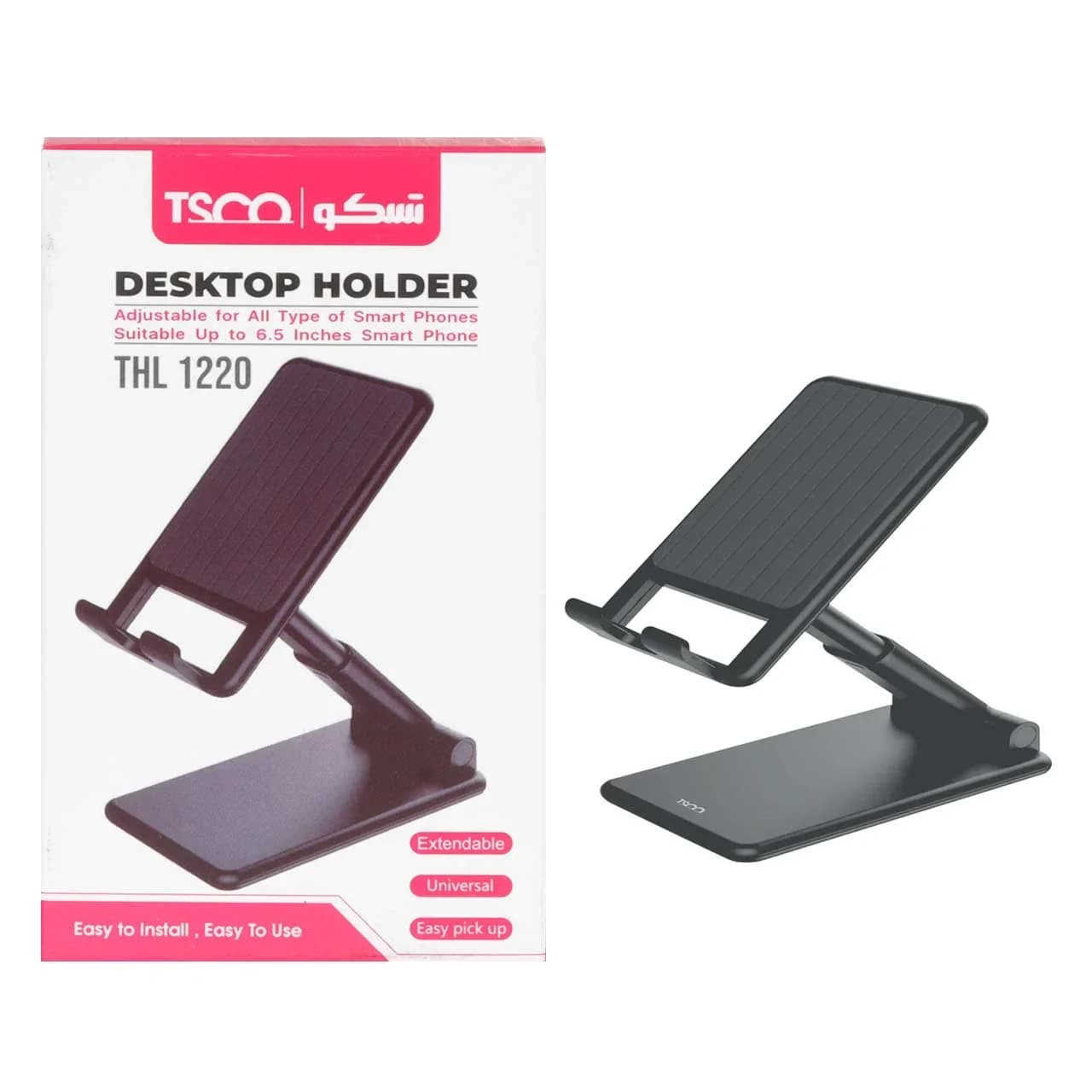 هولدر گوشی موبایل پایه دار رومیزی Tsco مدل THL 1220 – مشکی