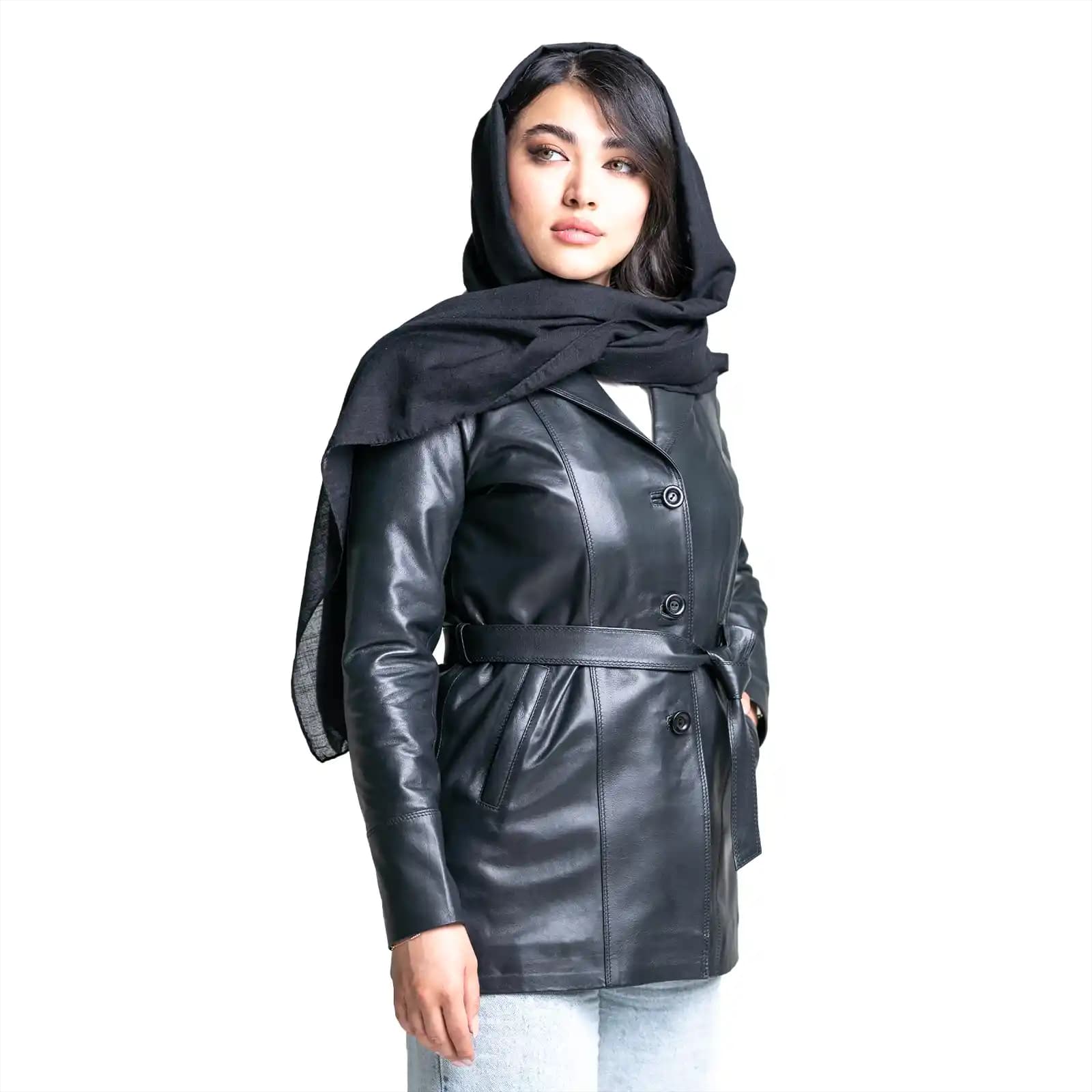 پالتو چرم زنانه 2311J — تصویر ۲