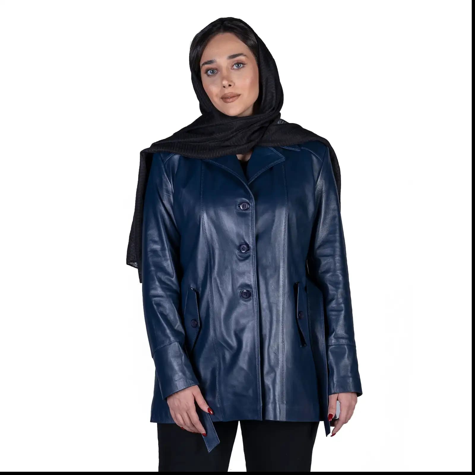 پالتو چرم زنانه 2308J — تصویر ۷