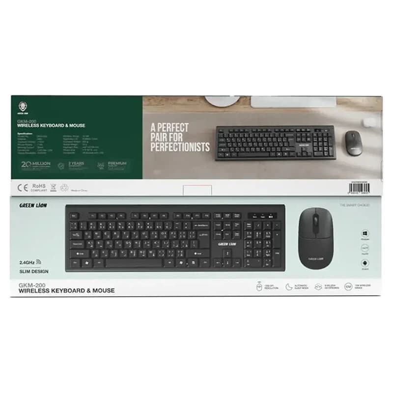 کیبورد و موس بی سیم گرین لاین GKM-200 GNGKM200WK — تصویر ۷