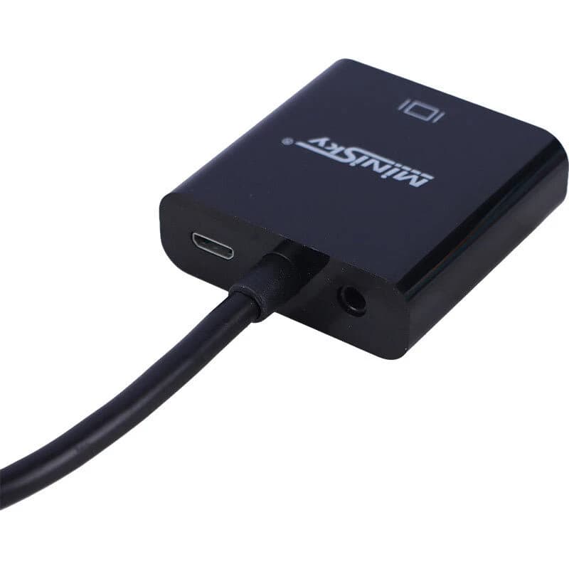 تبدیل HDMI به VGA مینی اسکای + کابل صدا و کابل Micro USB — تصویر ۳