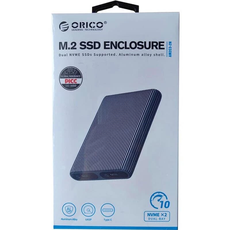 باکس هارد 2 سینی M.2 NVMe SSD اوریکو AM2C3-2N — تصویر ۲