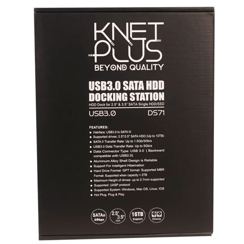 داک هارد 1 سینی کی نت پلاس Knet Plus KP-DS71 USB3.0 — تصویر ۵