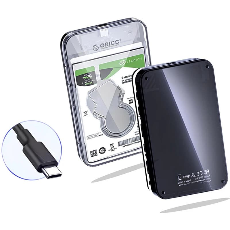 باکس هارد 2.5 اینچی HDD/SSD اوریکو DZ25C3-CR — تصویر ۲