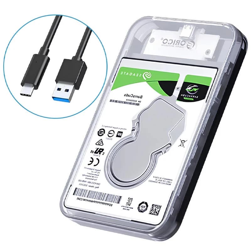 باکس هارد 2.5 اینچی HDD/SSD اوریکو DZ25C3-CR — تصویر ۳