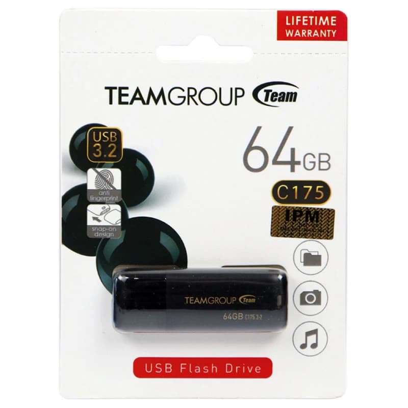 فلش 64 گیگ تیم گروپ Team Group C175 USB 3.2 — تصویر ۲