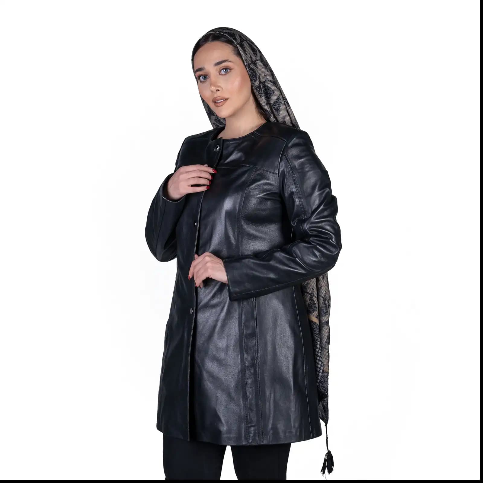 پالتو چرم زنانه 2305J — تصویر ۲