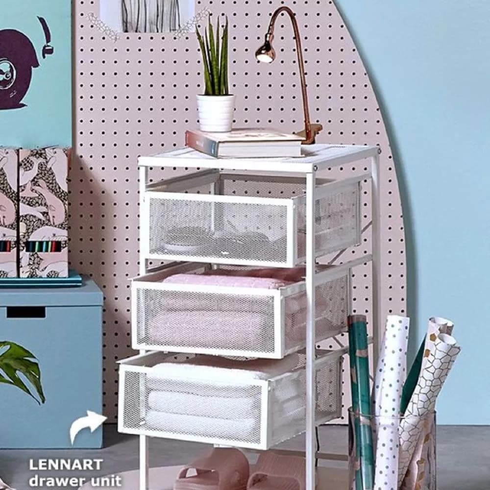 دراور فلزی سه کشو ایکیا مدل LENNART — تصویر ۲