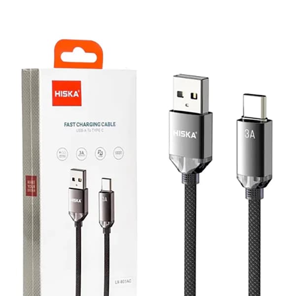 کابل شارژ تایپ سی LX-801AC هیسکا (HISKA) — تصویر ۲