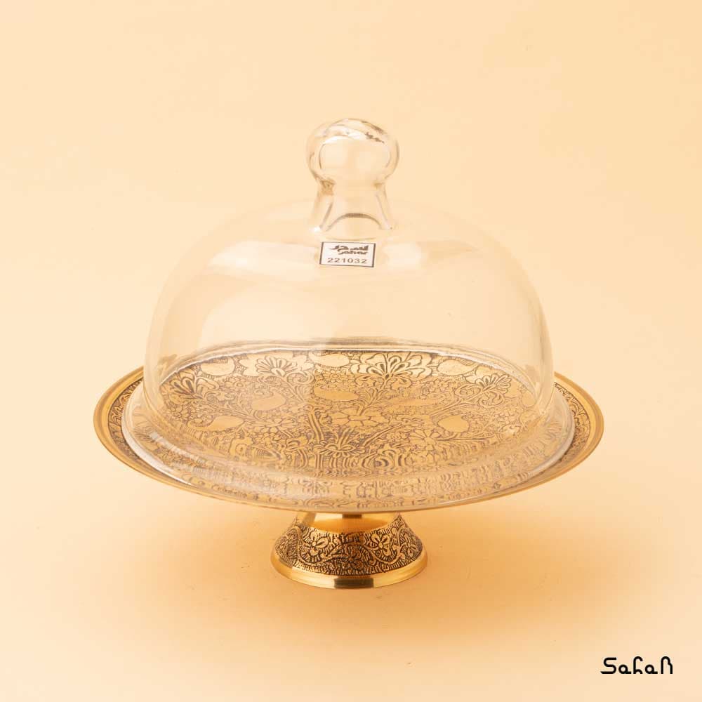 کیک خوری برنجی هندی پایه دار