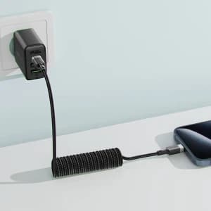 کابل Type-C به Type-C فنری ایس فست مدل 03 C14 طول 1.2 متر — تصویر ۳