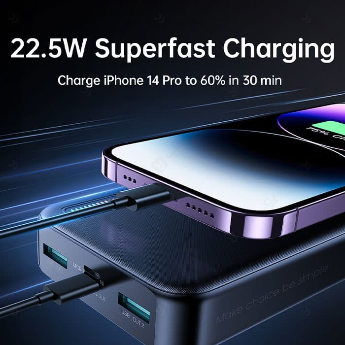 پاوربانک 20000mAh جویروم مدل JR-QP195 — تصویر ۴