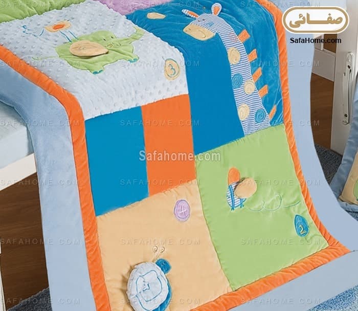 روتختی نوزاد ۶ تکه طرح زرافه ستیمو آبی — تصویر ۲