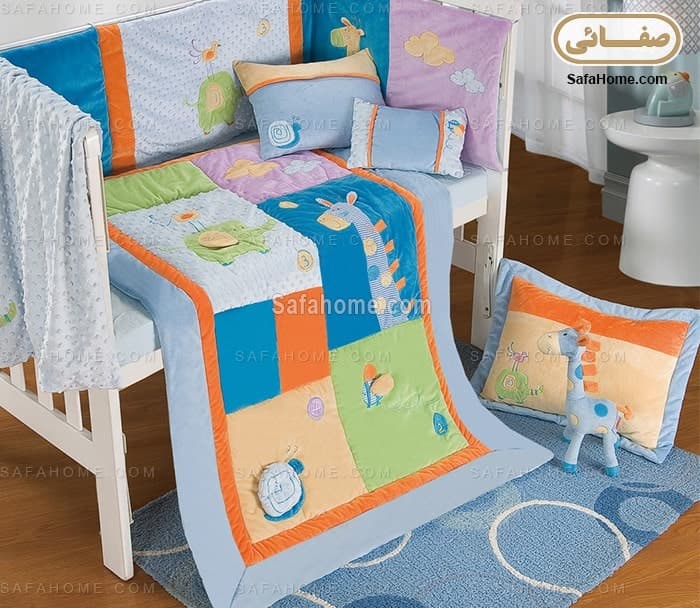 روتختی نوزاد ۶ تکه طرح زرافه ستیمو آبی