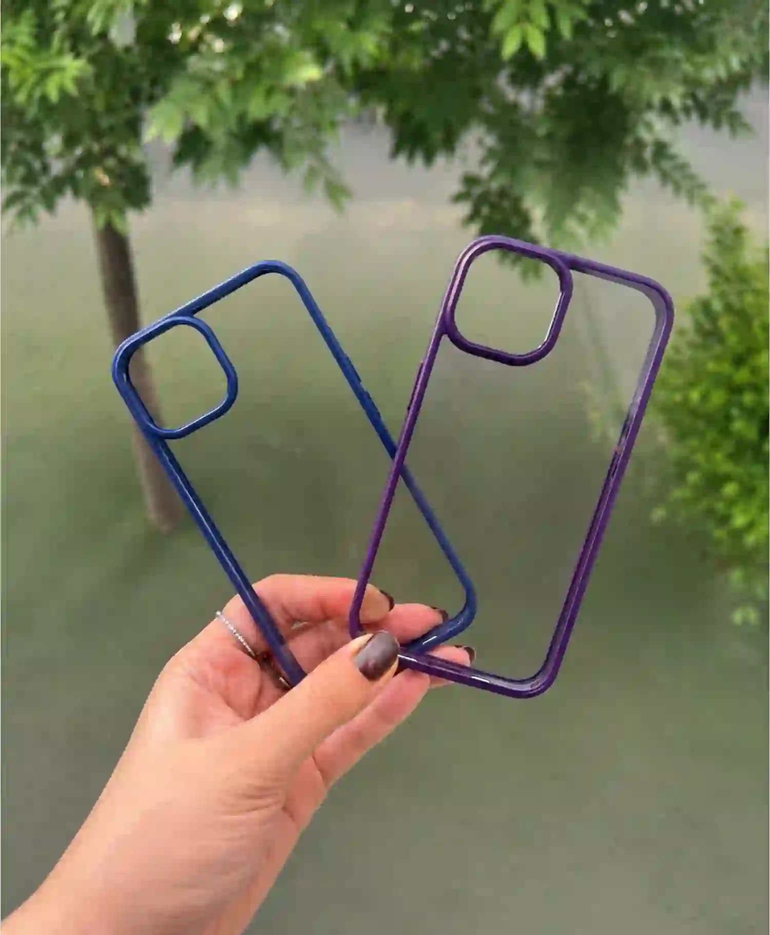 قاب اسپیگن شفاف دور رنگ گوشی موبایل Iphone 13 — تصویر ۴