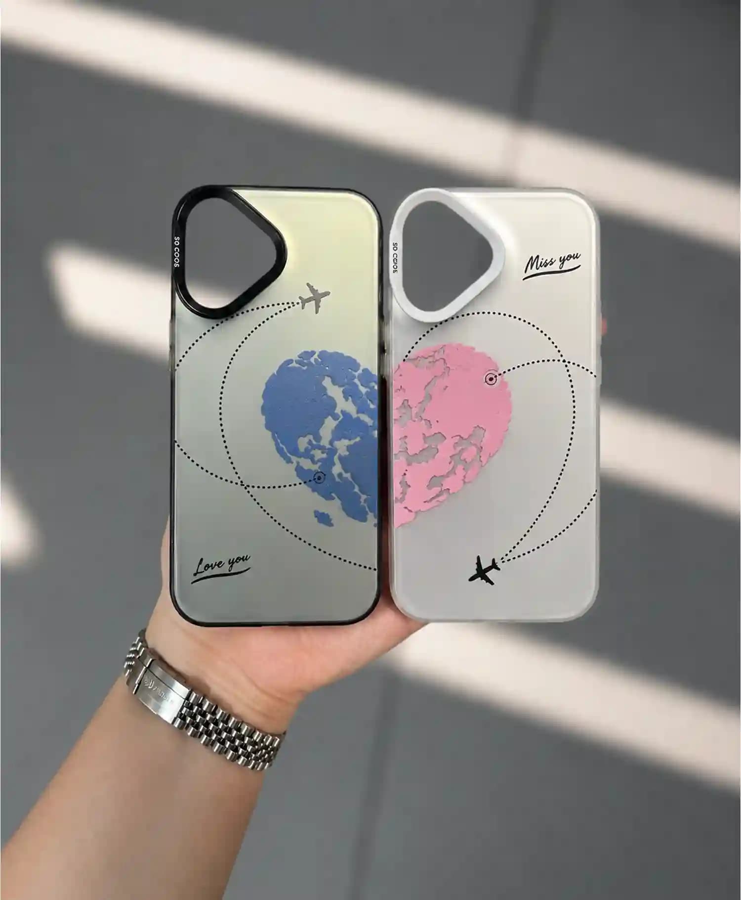 قاب ست کاپلی So Cool طرح سفر عشق گوشی آیفون Iphone 16 — تصویر ۴