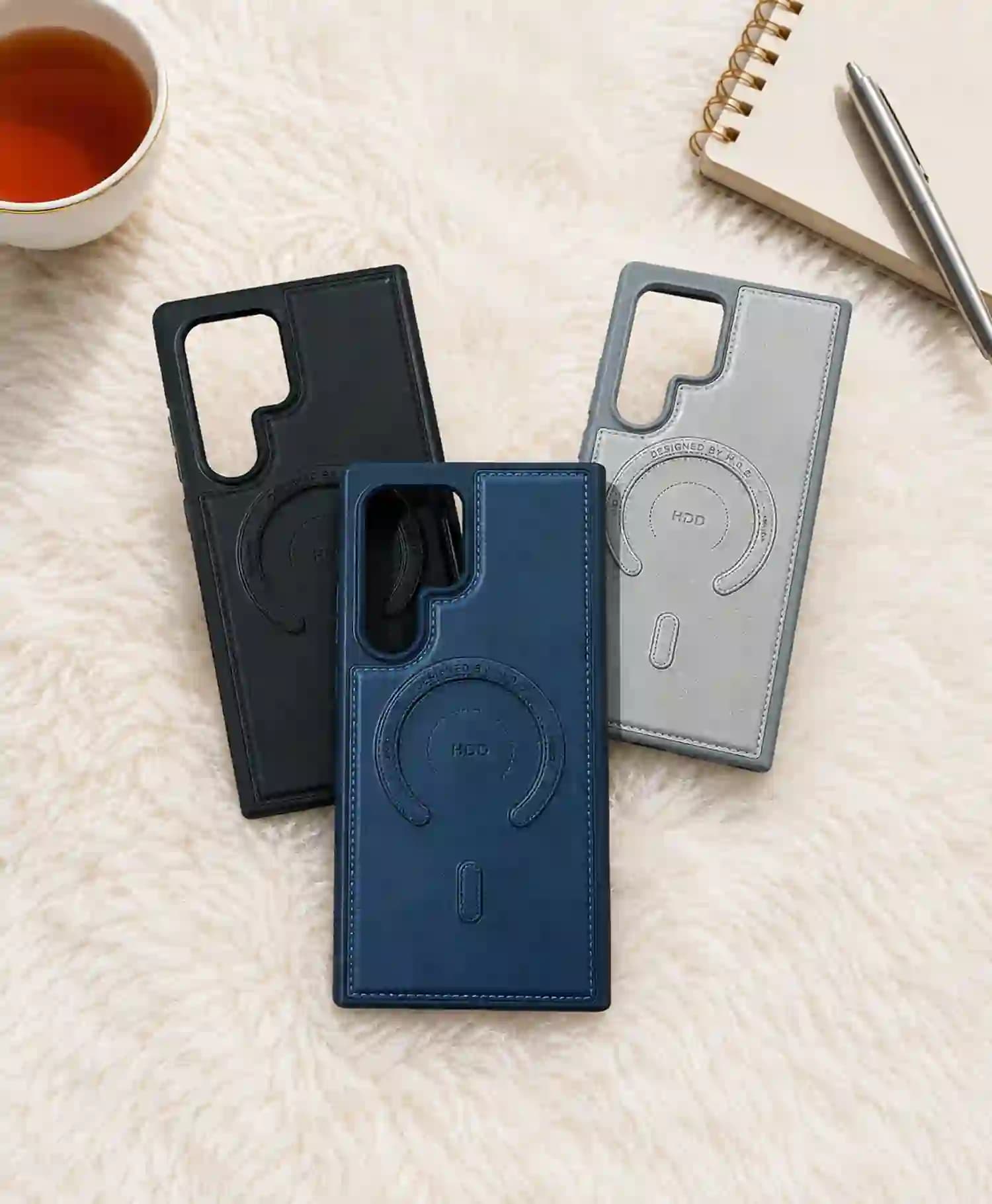 قاب چرمی مگ سیف دار HDD گوشی موبایل Samsung S24 Ultra — تصویر ۴
