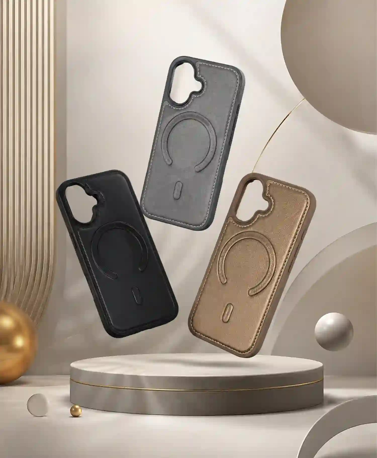 قاب چرمی مگ سیف دار HDD گوشی موبایل Iphone 16 — تصویر ۴