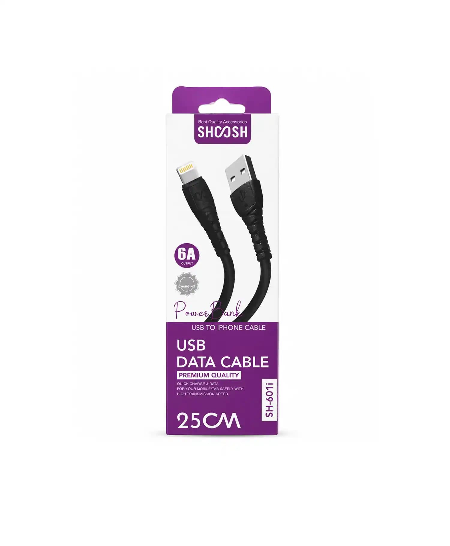 کابل تبدیل USB به Lightning پاوری شوش مدل SH-601i — تصویر ۳