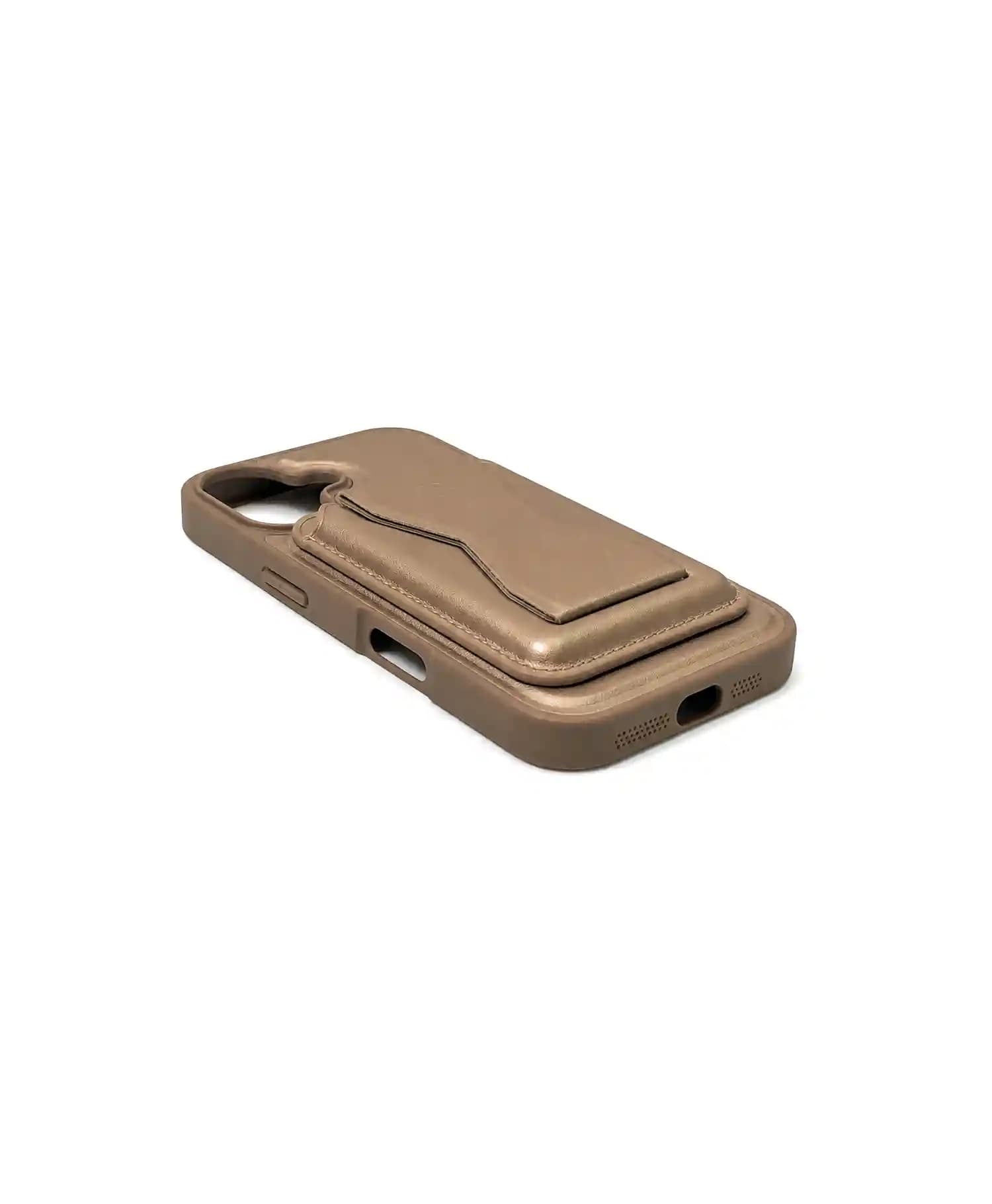قاب چرمی HDD اورجینال جاکارتی استند دار گوشی موبایل Iphone 16 — تصویر ۳