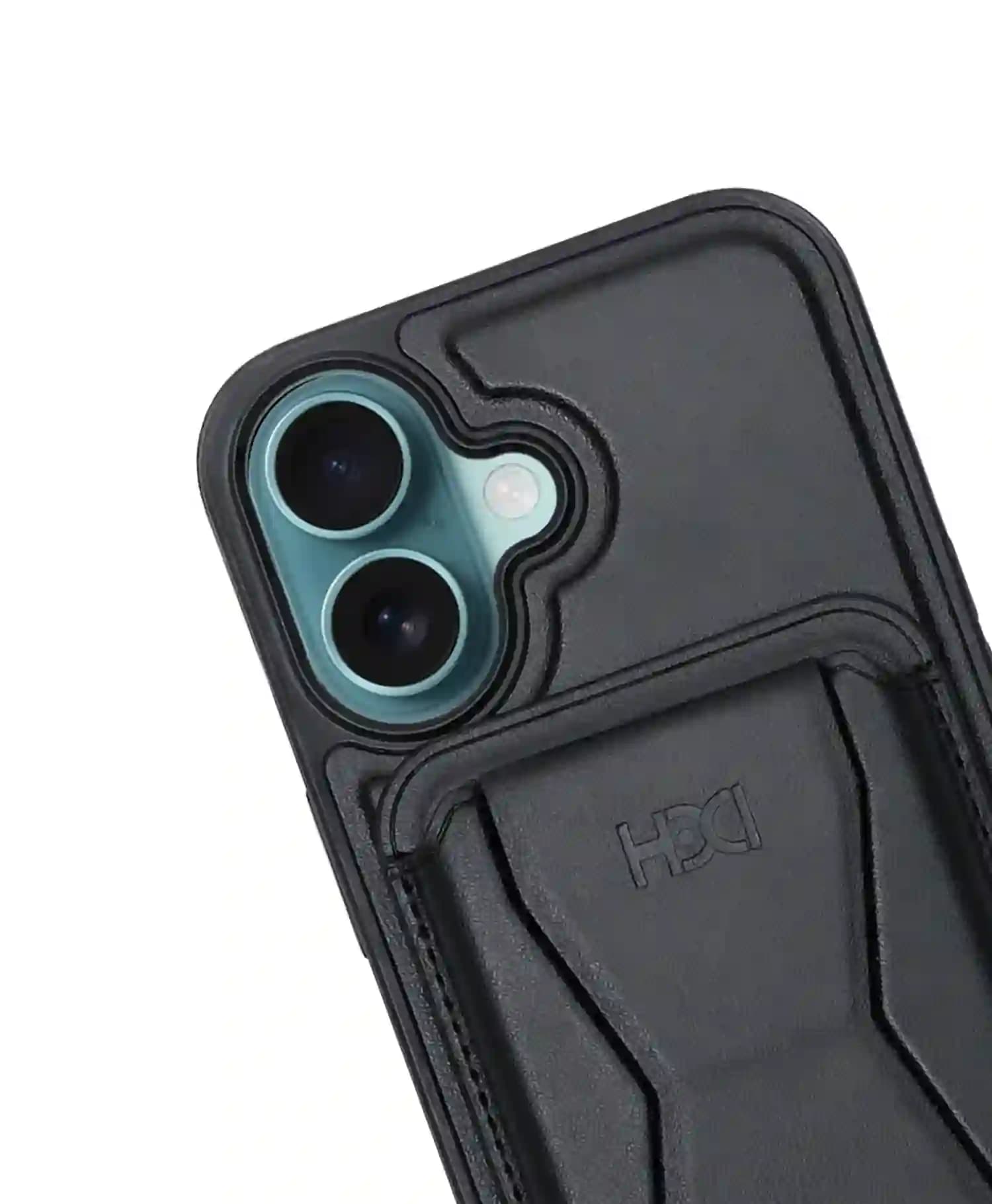قاب چرمی HDD اورجینال جاکارتی استند دار گوشی موبایل Iphone 16 — تصویر ۲