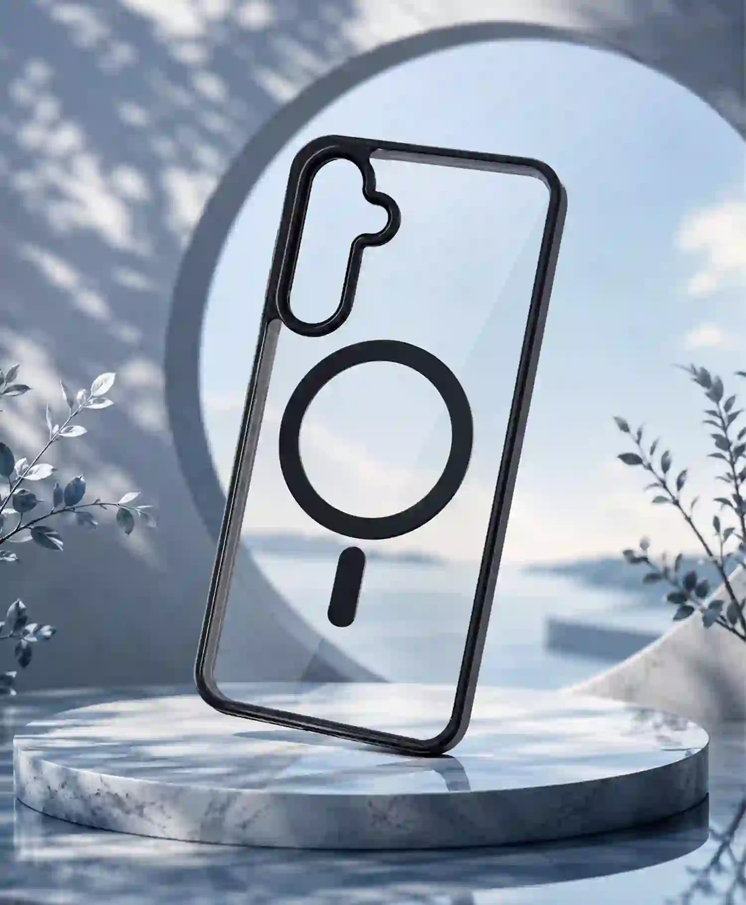 قاب ژله ای پشت شفاف مگ سیف دار اسپیگن گوشی موبایل Samsung A16 — تصویر ۴